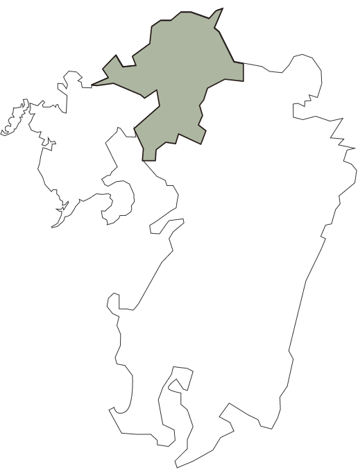 福岡県宗像市の地図